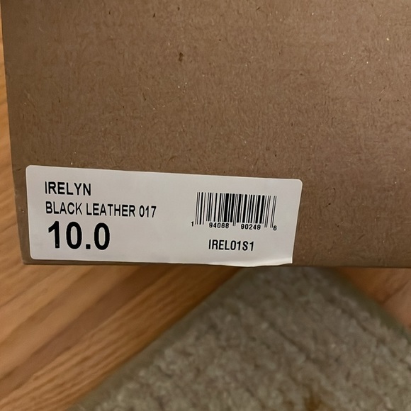 NWT STEVE MADDEN IRELYN BLACK LEATHER PLATFORM HEELS - Picture 6 of 6